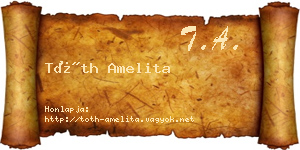 Tóth Amelita névjegykártya
